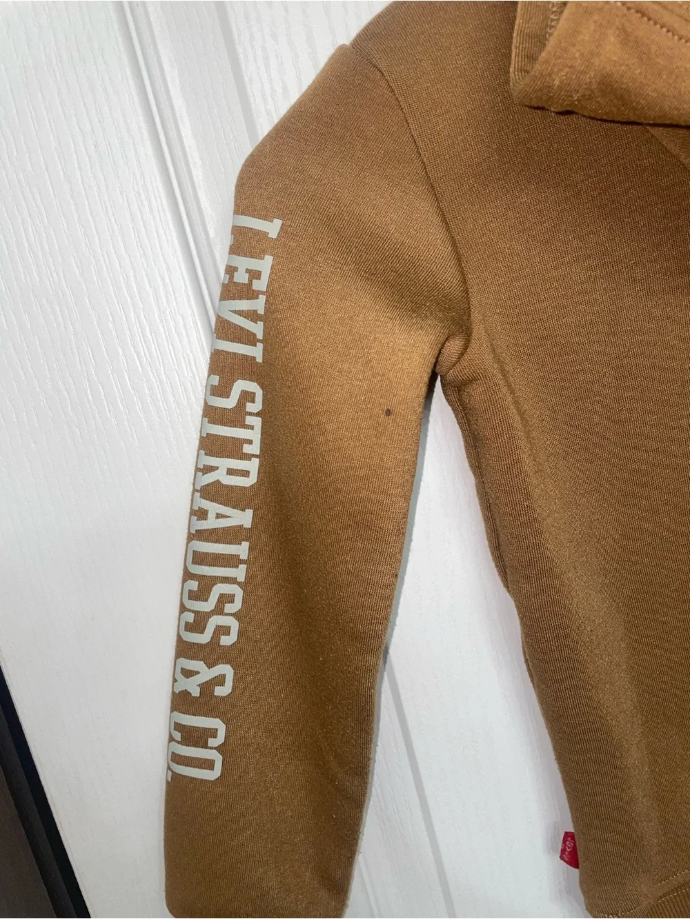 Levi's Kids Brown Hooded Sweatshirt with Sleeve Logo